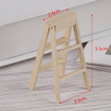 Nova escada de madeira 1:12 dollhouse móveis em miniatura brinquedos 2024 - compre barato