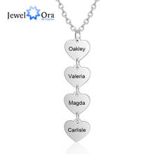 JewelOra-collar con nombre grabado personalizado para mujer, colgante con forma de corazón Vertical, regalos de Navidad para madre 2024 - compra barato
