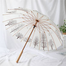 Light Vintage Umbrella Long Handle Women Bamboo Umbrella Straight Japanese Style Parasolka Damska Household Merchandises EF50UB 2024 - buy cheap