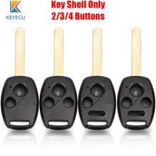 Keyecu 2/3/4 Buttons Car Key Case Shell Remote Fob Cover For Honda Cr-V Civic Insight Ridgeline 2003 2008 2009 2024 - buy cheap