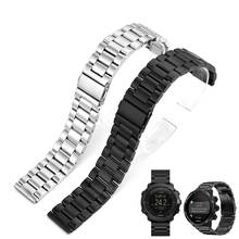 Correa de reloj de acero inoxidable + herramienta para Suunto 9/Ambit 3 Vertical/Spartan Sport HR, pulsera de metal, 24mm, negro 2024 - compra barato