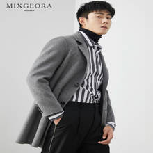 Abrigo informal de lana para Hombre, Chaqueta larga de invierno, moda coreana, 100%, 2020 2024 - compra barato