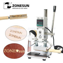 Zonesun-máquina para estampagem a quente, para madeira, couro, pvc, cartão, papel, impressão por calor 2024 - compre barato