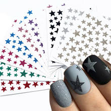 3D слайдер для ногтей наклейки-звездочки блестящие украшения переводные наклейки цветной дизайн ногтей советы аксессуары для ногтей 2024 - купить недорого