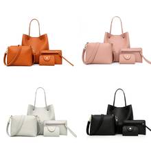 THINKTHENDO 4pcs Women Lady Fashion Handbag Shoulder Bags Tote Purse Messenger Satchel Set 2024 - buy cheap