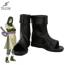 Sapatos de cosplay anime orochimaru, sapatos de couro preto para festa de dia das bruxas, feito sob encomenda 2024 - compre barato