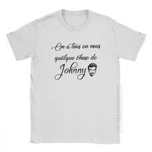 Для мужчин Джонни Холлидей футболка рок-н-французский Элвис певица круглым вырезом короткий рукав топы из 100% хлопка, футболки для больших размеров футболка 2024 - купить недорого