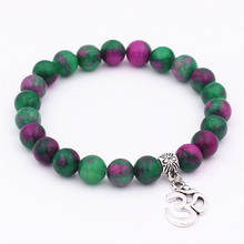 DGW Natural Stone Strand OM Lotus Bracelet Yoga Chakra Mala Women Men Beaded Charm Bracelet Jewelry Pulseras dropshipping 2024 - buy cheap