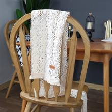 Toalha de mesa de algodão bege para casamento, toalha de mesa oca e de renda artesanal com crochê para decoração de mesas para casa 2024 - compre barato