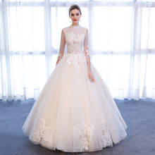165 vestido de novia sencillo wedding dresses for women vintage lace robe de mariee manche longue bridal wedding gowns 2024 - buy cheap