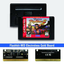 Virtua Fighter 2 - USA метки Flashkit MD никелевое золото схема на основе печатной платы для Sega Genesis Megadrive игровая консоль 2024 - купить недорого
