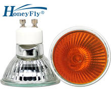 HoneyFly-bombilla halógena de cuarzo para chimenea, lámpara de llama naranja de 35W, 50W, 220V, GU10, regulable, 2 uds. 2024 - compra barato