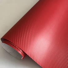 Car Styling Red 3D Carbon Fiber Vinyl Car Wrap Film With Air Release PVC Self Adhesive Motorbike Scooter Car Sticker Decal 2024 - buy cheap