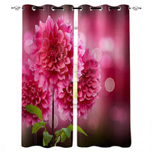 Cortinas florais esbeltas para a sala de estar, quarto, cozinha, material para a casa, cortinas de janela prontas 2024 - compre barato
