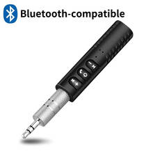 3.5mm jackclip-on sem fio bluetooth-compatível receptor carro kit áudio música adaptador com microfone para fone de ouvido alto-falante 2024 - compre barato