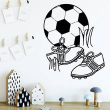 Belos adesivos de parede de futebol, decoração decorativa, adesivo de parede para crianças, sala de estar, mural de arte 2024 - compre barato