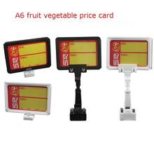 Marco magnético de etiquetas de precio para supermercado, Clip de doble pantalla, abrazaderas Pop publicitarias, portaetiquetas, A6 2024 - compra barato