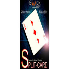 SPLIT-CARD (Gimmick and online instructions) by Mickael Chatelain Magic Tricks,Illusions,Close up,Stage Gimmick Magician Toys 2024 - buy cheap