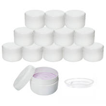 Pote de creme branco recarregável, 30 peças, 10g/20g/30g/50g/100g/150g/200g/250g, recipiente cosmético para viagem, limpeza facial 2024 - compre barato