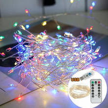 Copper Wire LED String Lights Firecracker Fairy Garland Lights USB Operated For Christmas Wreath Decorations Wedding Party 2024 - buy cheap