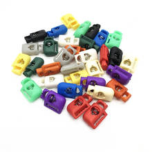 20pcs Plastic Color Cord Lock Spring Clasp Stop Double Hole Drawstring Stopper Toggles For Paracord Garment Shoelace Rope Parts 2024 - buy cheap