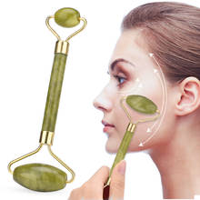 Natural Double Head Roller Jade Massager Facial Slim Massage Anti Cellulite Body Slimming Head Neck Lifting Tool Massage Tools 2024 - buy cheap