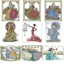 beauty patterns counted 11CT 14CT 18CT Cross Stitch Sets DIY wholesale Chinese Cross-stitch Kits Embroidery Needlework 2024 - buy cheap