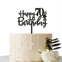 Adorno para tarta de 70 ° cumpleaños, decoración para tarta de 40 ° cumpleaños, 60 ° aniversario de boda, fiesta 2024 - compra barato