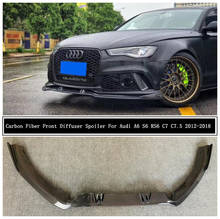 For Audi A6 S Line  S6 C7 C7.5 2012 13 14 15 16 17 2018 Carbon Fiber Front Bumper Diffuser Lip Spoiler High Quality Accessories 2024 - buy cheap