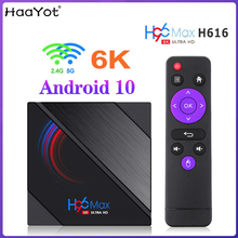Tv box h96 max h616, android 10, 2gb, 4gb, 16gb, 32gb, 64gb, 1080p, 6k, bt 2.4 & 5g, wi-fi, android, reprodutor de mídia 2024 - compre barato