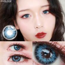 Ovoluk-2 шт., 4 цветные линзы для глаз, цветные контактные линзы для глаз, 0-800 градусов, Comestic, цветные линзы для глаз 2024 - купить недорого