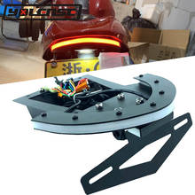 For DUCATI Monster 696 795 796 M1100EVO Motorcycle Rear Tail Light Brake Turn Signals Integrated LED License Plate Bracket 2024 - buy cheap