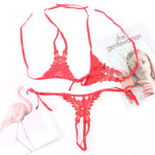 Sexy underwear set embroidered three-point erotic temptation strap bra underwear 2024 - compre barato
