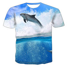 Dolphin graphic T-shirt fishing casual men's T-shirt 3D printed tops summer T-shirt men's O-neck shirt plus size streetwear 2024 - buy cheap