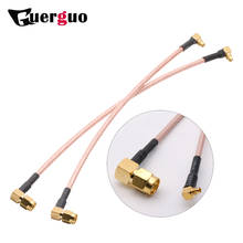 10PCS 15CM 6" SMA-MMCX Male Plug With RG316 Pigtail Cable RF-Adaptor Right Angle Shape SMA Male to MMCX Male Connector 2024 - buy cheap