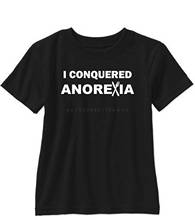 I Conquered Anorexia Mens Funny Short Sleeve T Shirt  Tee Comfortable t shirt,Casual Short Sleeve TEE T shirt printing 2024 - buy cheap