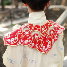 Lenço hanfu bordado tradicional estilo chinês, cachecol xale feminino moda oriental retrô gola acessórios de princesa 2024 - compre barato