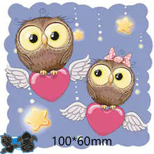 Metal Cutting Dies couple owls new  for decor card DIY Scrapbooking stencil Paper Album template Dies 100*60mm 2024 - buy cheap