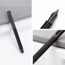 ZK20 Black Metal Fountain Pen Titanium Black Nib High Quality Tree Texture Excellent Writing Gifts For Business Office Supplies 2024 - buy cheap