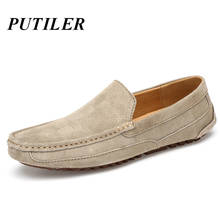 Suede Leather Man Loafers Luxury 2021 Casual Shoes For Men Boat Shoes Handmade Men Slipon Driving Shoes Male Moccasins Zapatos 2024 - buy cheap