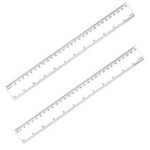 2 Pack 12 Inches Clear Plastic Ruler Straight Ruler Plastic Measuring Tool for Student School Office  2024 - buy cheap