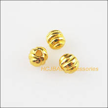 120 New Tiny Round Pumpkin Charms Gold Color Pendants Spacer Beads 4.5mm 2024 - buy cheap