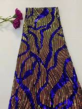 2020 Высококачественная французская нигерийская сетка с блестками, африканская фатиновая сетчатая кружевная ткань для платья 5 ярдов/партия ZH418 2024 - купить недорого