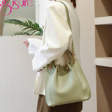 Gusure Women Large Capacity Casual Bucket Tote Bag Retro Crossbody Bag Female PU Leather Luxury Design Travel Handbag and Purse 2024 - buy cheap
