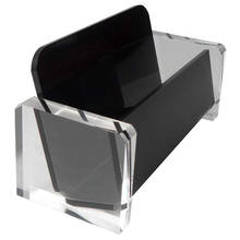 Acrylic Desktop Business Card Holder Display for Desk Elegant Business Card Stand for Office Black 2024 - buy cheap