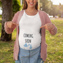 Esta menina vai ser uma mamãe grávida, camiseta de maternidade para as mulheres grávidas, roupas para a mamãe, camiseta estampa engraçada de gravidez 2024 - compre barato