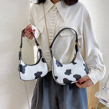 Small Women's Baguette Bag Cow Print Pu Leather Shoulder Bags for Ladies 2020 Fashion Chain Handbags Brand Designer Sac A Main 2024 - buy cheap