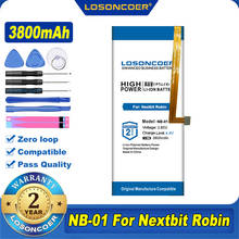 LOSONCOER-Batería de NB-01 para teléfono inteligente, 100% Original, 3800mAh, para Nextbit Robin 2024 - compra barato