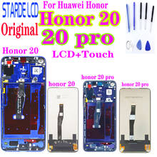 Оригинальный ЖК-дисплей для Huawei Честь 20 Pro ЖК-дисплей сенсорный экран с рамкой Honor 20 ЖК-экран honor20 YAL-AL10 YAL-L41 2024 - купить недорого