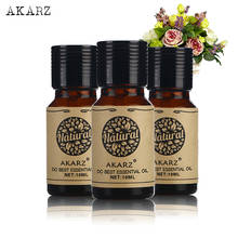 Juegos de aceites esenciales de lirio Rosemary Lotus AKARZ marca famosa para el masaje de aromaterapia Spa baño piel cuidado de la cara 10ml * 3 2024 - compra barato